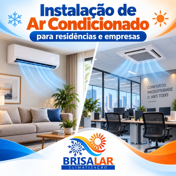 Instalação de ar-condicionado residencial e empresarial