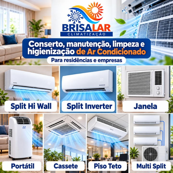 Modelos de ar-condicionado atendidos